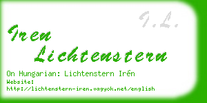 iren lichtenstern business card